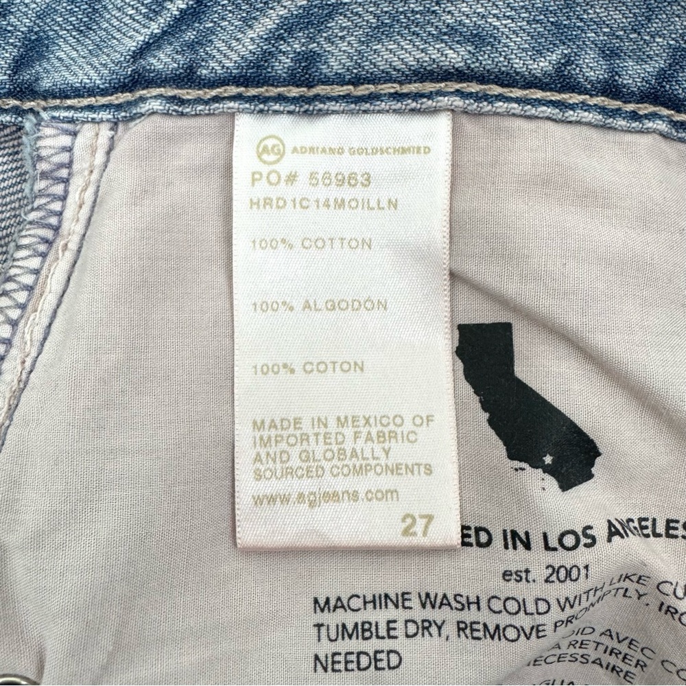 NEW AG Clove Relaxed Vintage Straight Jeans Moonwash Illusion Size 27 - Picture 12 of 12